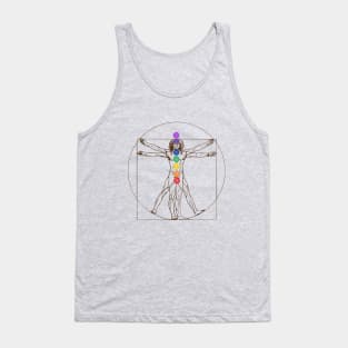 Vitruvian Man Chakras - Modern Art Tank Top